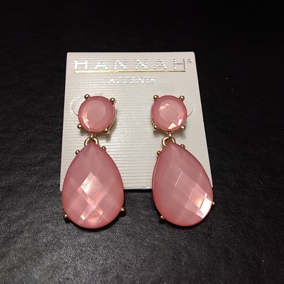 Hannah Jewelry - *Sale* Hannah gold tone and pink earrings